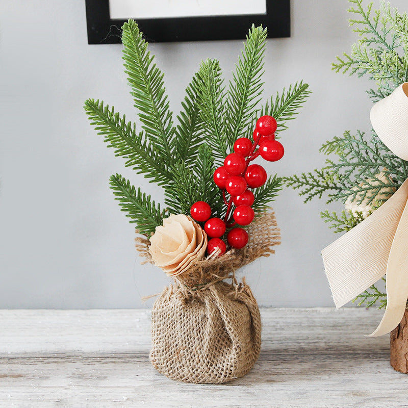 Small Christmas Wrought Iron Tree Ornaments - Holiday Decor