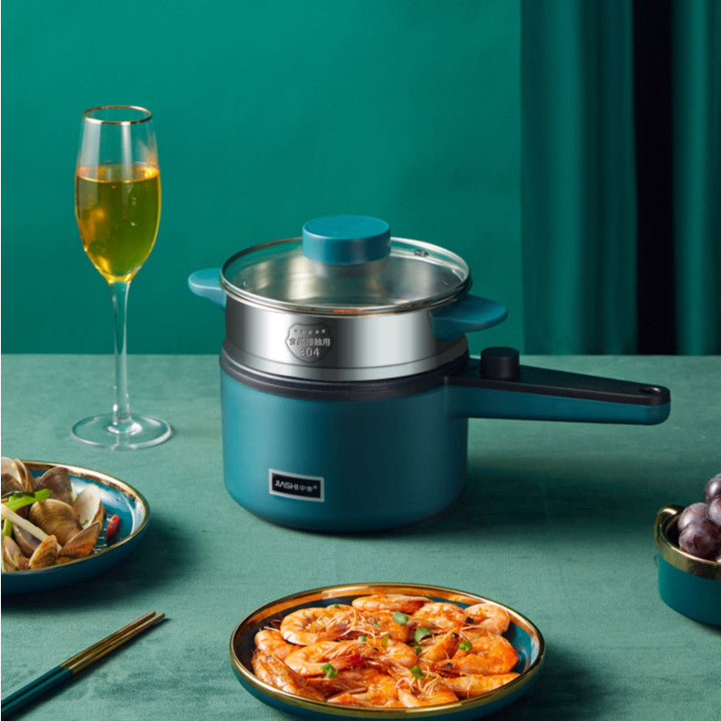 Mini Kitchen Electric Pot – 1.2L Non-Stick Multifunctional Cooker | Smart Noodle, Soup, Steamer & Hot Pot
