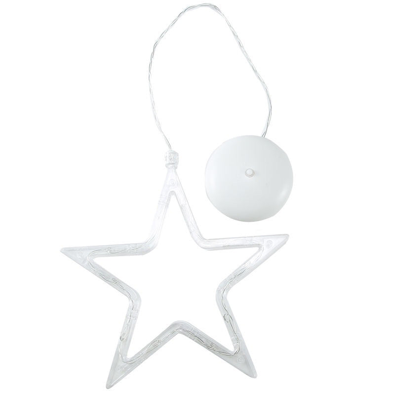 Christmas LED Suction Cup Chandelier - Santa Claus, Elk, Snowman Holiday Window Decor Lights