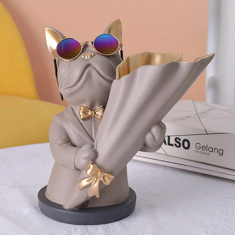 Figurine Sculpture Flower Vase | Elegant Home Decor
