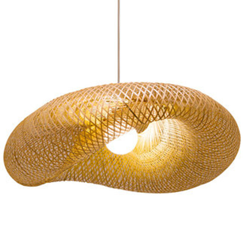 Elegant Bamboo Chandelier - Chinese Zen Tea Room Hanging Lamp