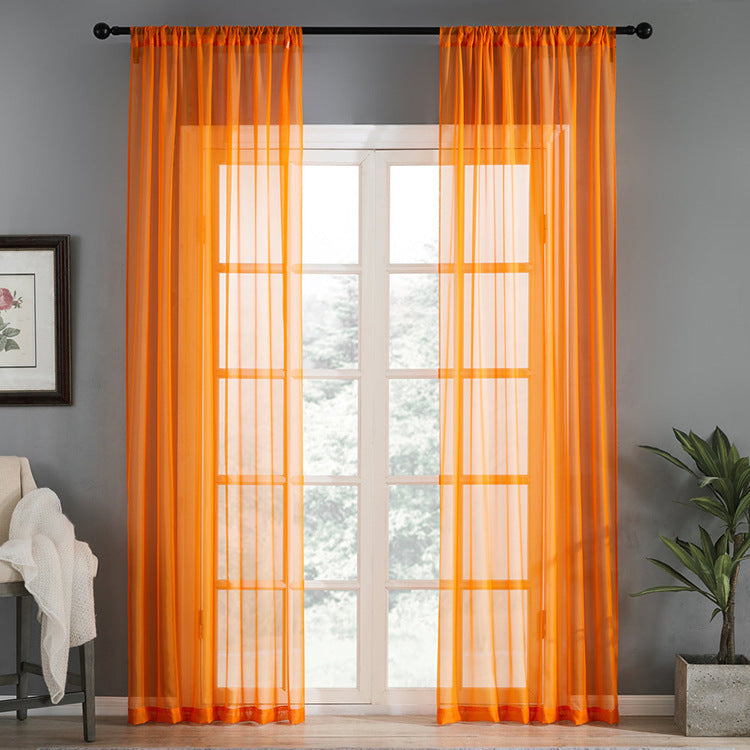 Modern Pure Color Cotton and Linen Window Screen