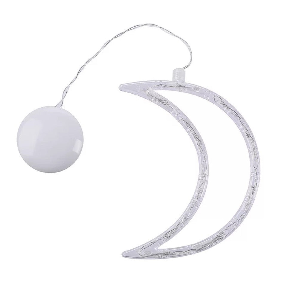 Christmas LED Suction Cup Chandelier - Santa Claus, Elk, Snowman Holiday Window Decor Lights
