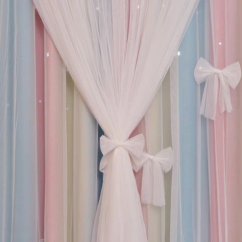 Nordic Hollow Star Bedroom Blackout Curtains