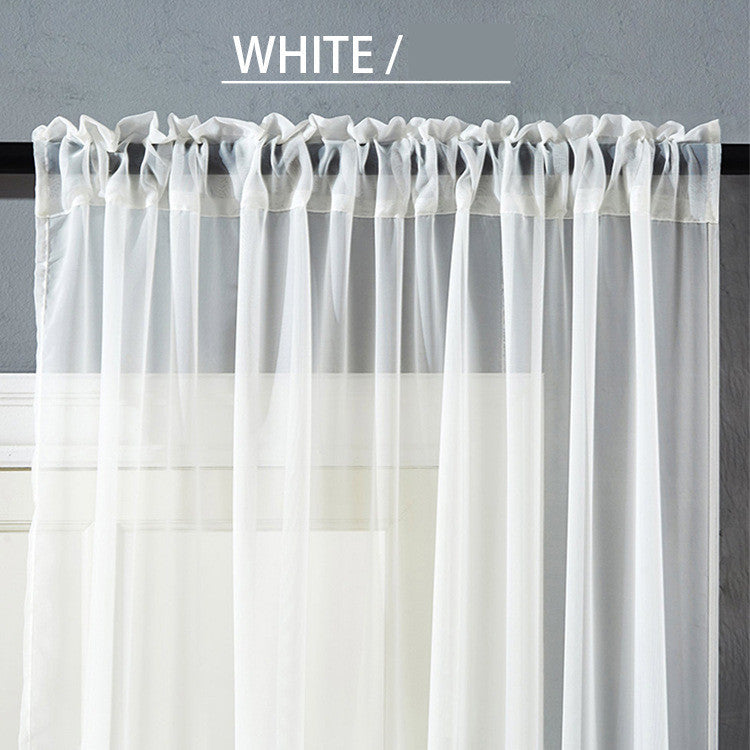 Modern Pure Color Cotton and Linen Window Screen