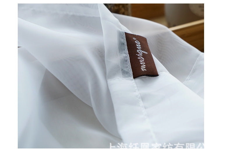 Modern Pure Color Cotton and Linen Window Screen