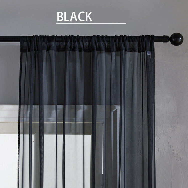 Modern Pure Color Cotton and Linen Window Screen