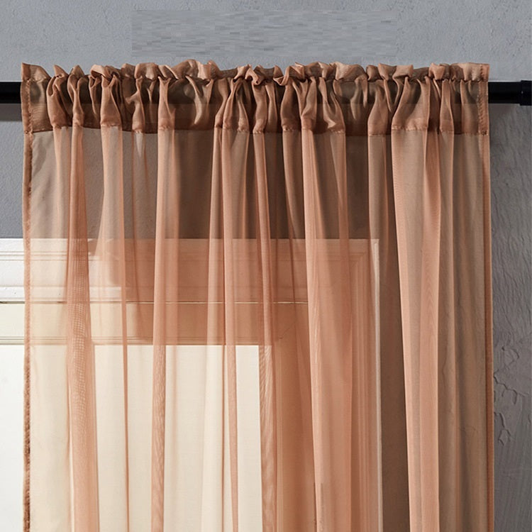 Modern Pure Color Cotton and Linen Window Screen