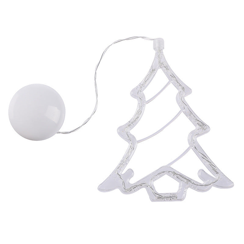 Christmas LED Suction Cup Chandelier - Santa Claus, Elk, Snowman Holiday Window Decor Lights