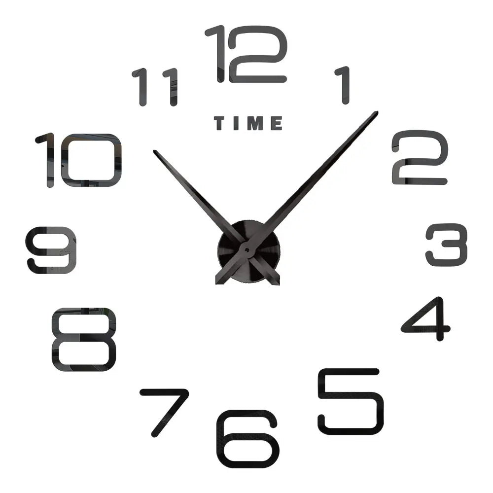 2D/3D Large Roman Numeral Acrylic Mirror Wall Clock - DIY Quartz Clock