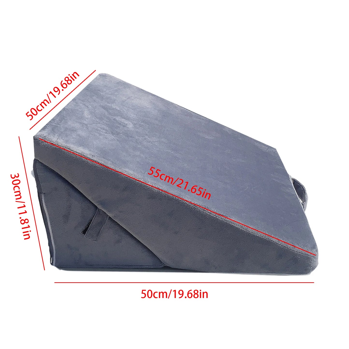 Adjustable Memory Foam Wedge Pillow - Sleeping Incline Cushion for Acid Reflux, Leg, and Back Pain Support