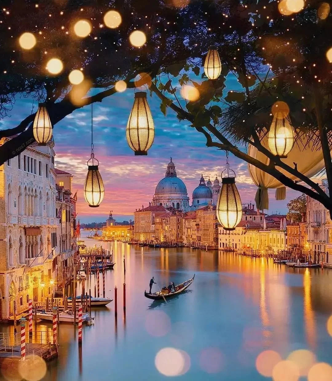 GATYZTORY Moonlight DIY Painting By Numbers Kit | Landscape Oil Painting