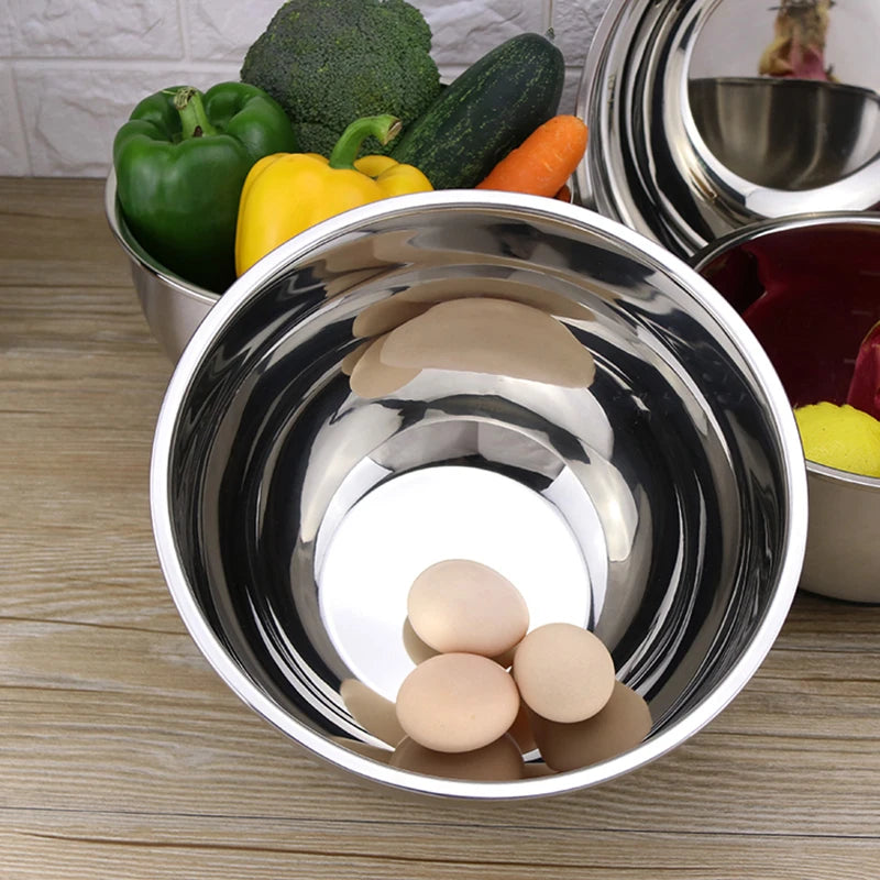 Stainless Steel Mixing Bowl Set (7-Piece) - Fruit, Salad, and Storage Bowls