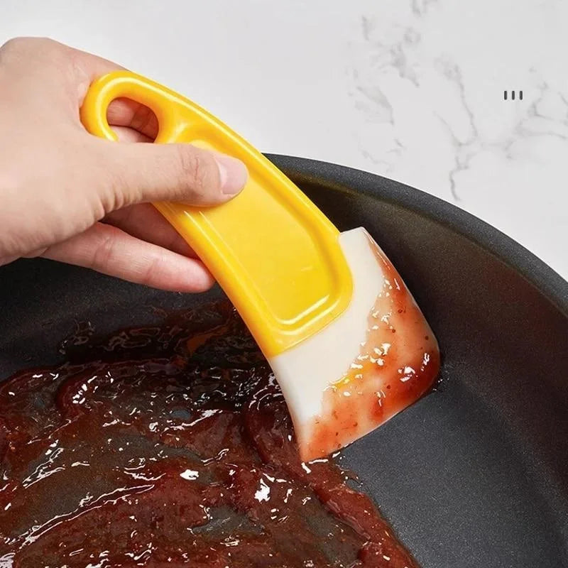 Silicone Pan Scraper & Cleaning Spatula - Non-Stick Kitchen Tool