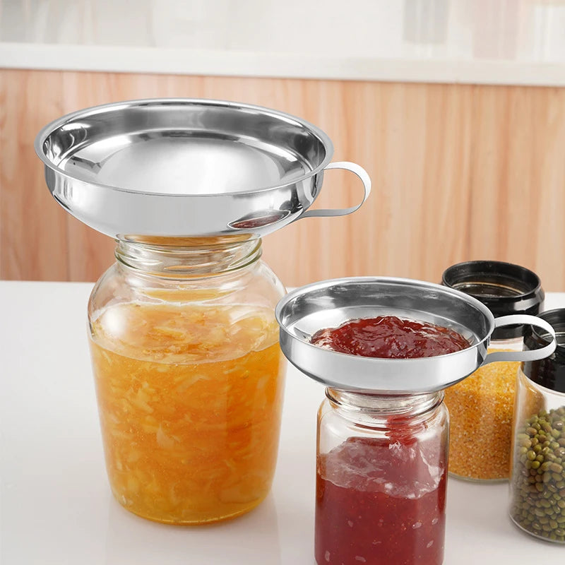 Stainless Steel Wide Mouth Canning Funnel - 2 Sizes