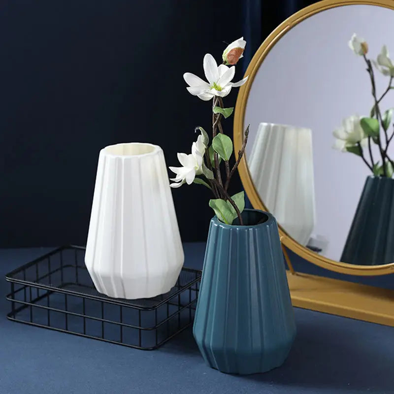 Morandi Style Plastic Vase for Living Room Decor