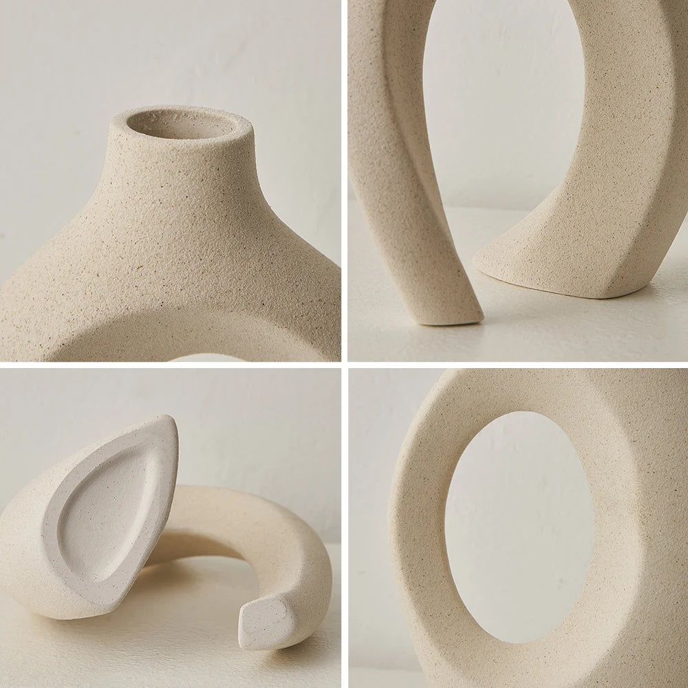 Nordic Ceramic Vase - Decorative Home Accessory
