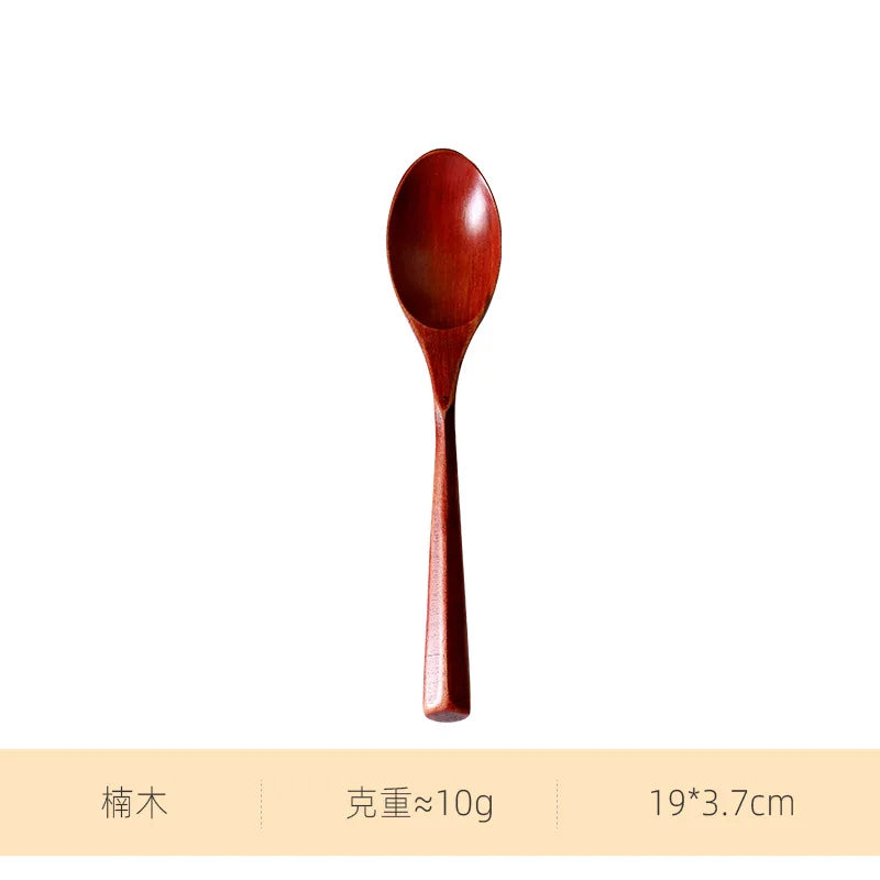 Eco-Friendly Natural Wooden Spoon Set - Portable Dinnerware