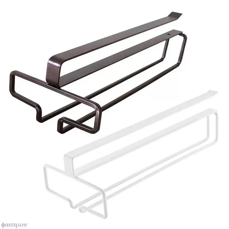 Iron Wine Rack with Glass Holder - Bar Hanger Shelf, Stainless Steel Stand