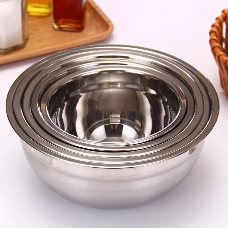 Stainless Steel Mixing Bowl Set (7-Piece) - Fruit, Salad, and Storage Bowls