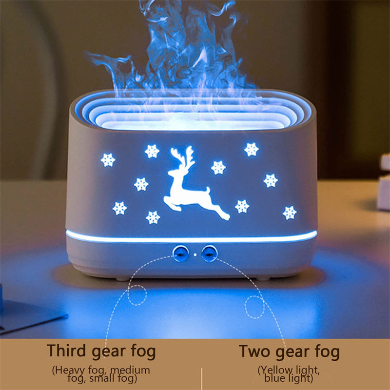 Elk Flame Humidifier Diffuser - Quiet Atmosphere Lamp