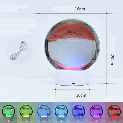 Creative 3D Quicksand Table Lamp - Unique Bedside Night Light