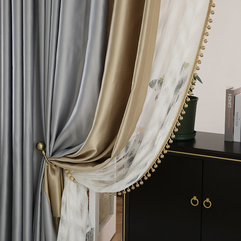 Modern Minimalist Blackout Curtain - High-End Environmental Protection for Living Room & Bedroom