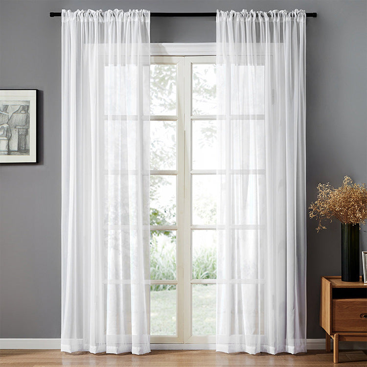 Modern Pure Color Cotton and Linen Window Screen