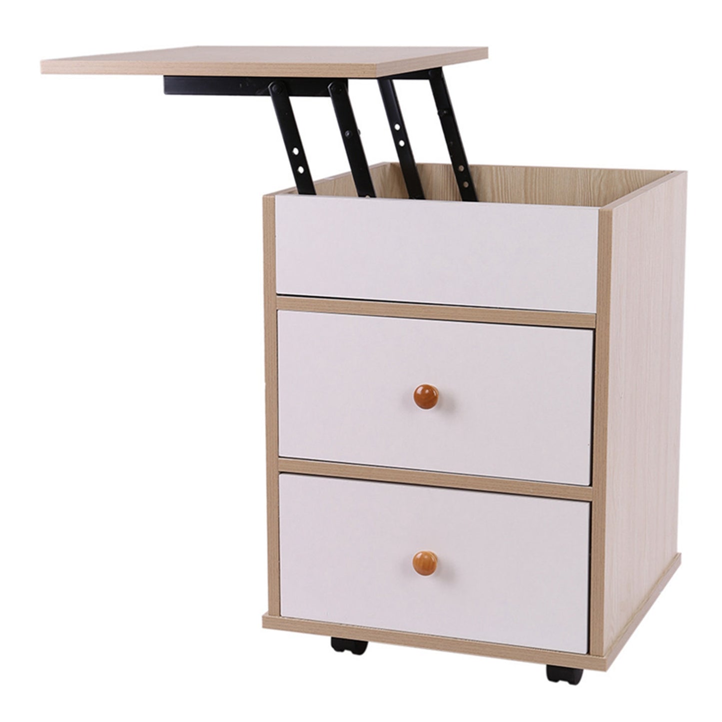 Storage Cabinet Bedroom Bedside Removable Locker Lifting Table Nightstand