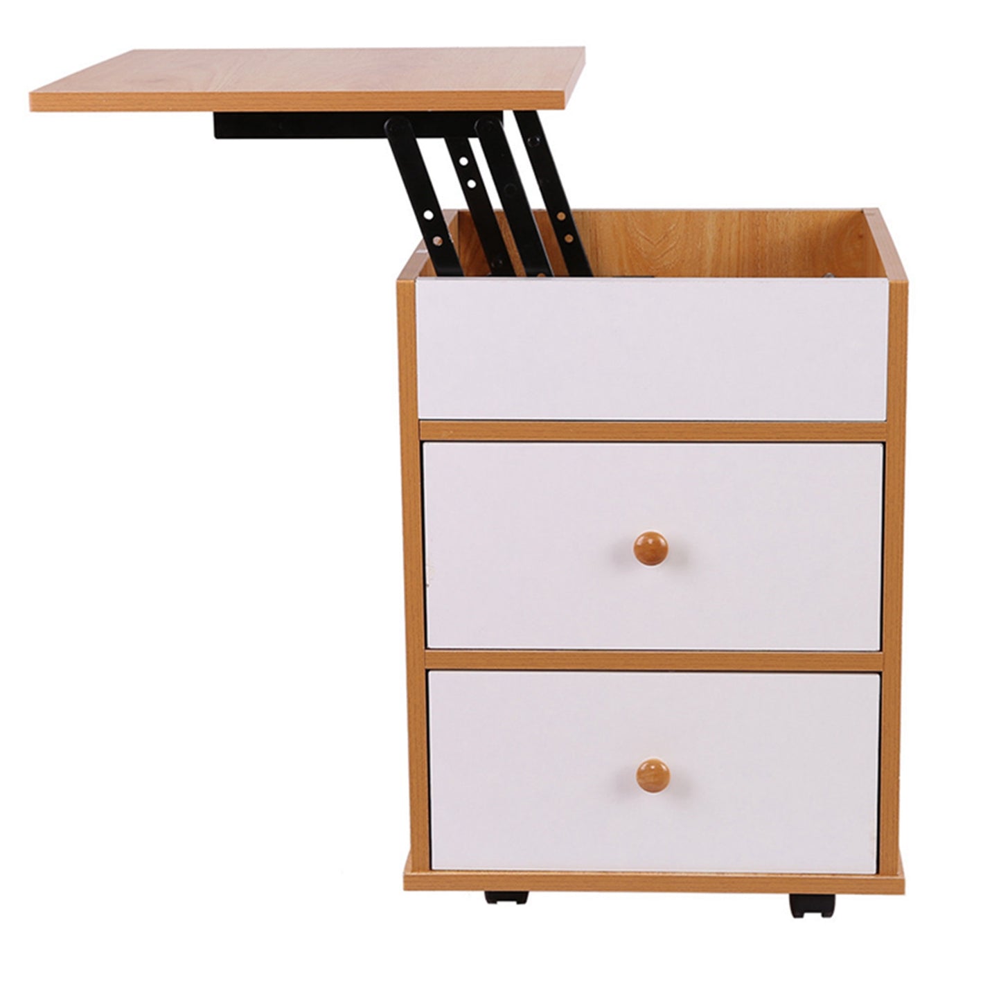 Storage Cabinet Bedroom Bedside Removable Locker Lifting Table Nightstand