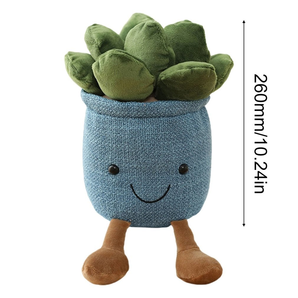 Succulent Plants Plush Stuffed Toys Lifelike Succulent Plants Plush Stuffed Decoration Toy Potted Succulent Plants