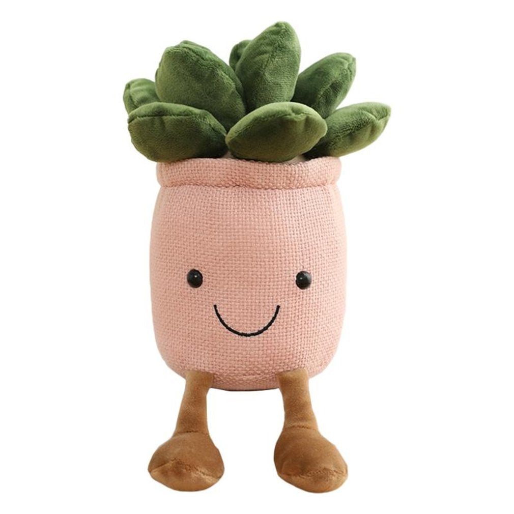 Succulent Plants Plush Stuffed Toys Lifelike Succulent Plants Plush Stuffed Decoration Toy Potted Succulent Plants
