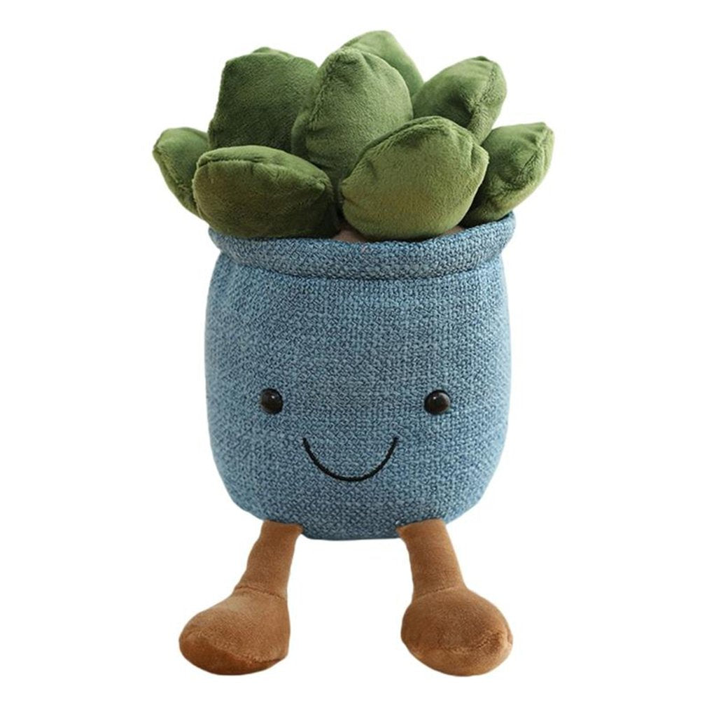 Succulent Plants Plush Stuffed Toys Lifelike Succulent Plants Plush Stuffed Decoration Toy Potted Succulent Plants