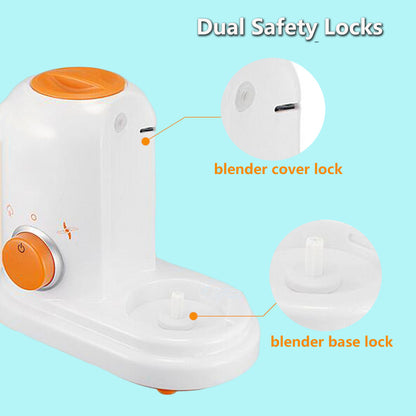 Multi-Function Baby Food Processor & Milk Warmer | Smart Baby Food Maker with Steamer, Blender & Ice Crusher