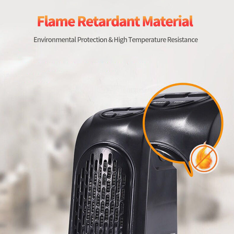 Portable Electric Ceramic Space Heater - Mini Heater Fan for Home, Office, or Camping