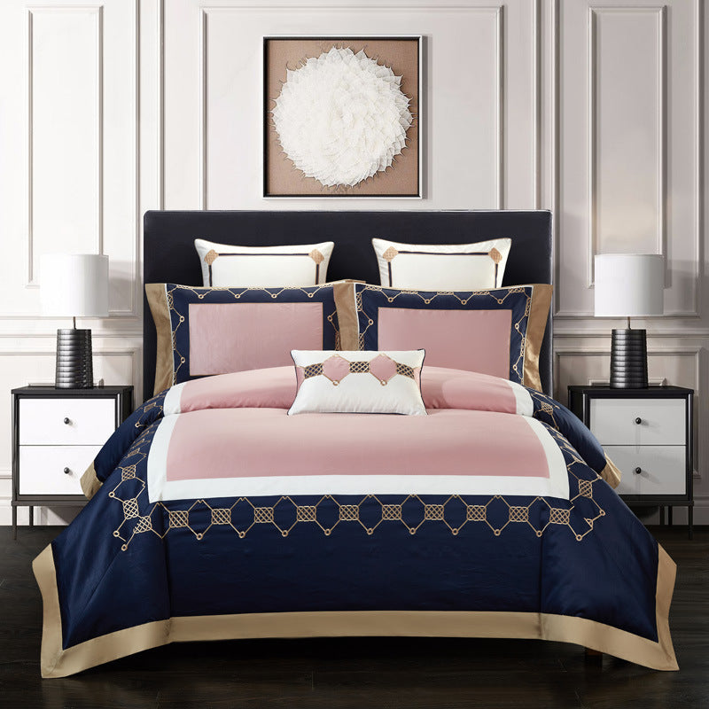 Four-piece Cotton Embroidery Bedding Set | Home Textile