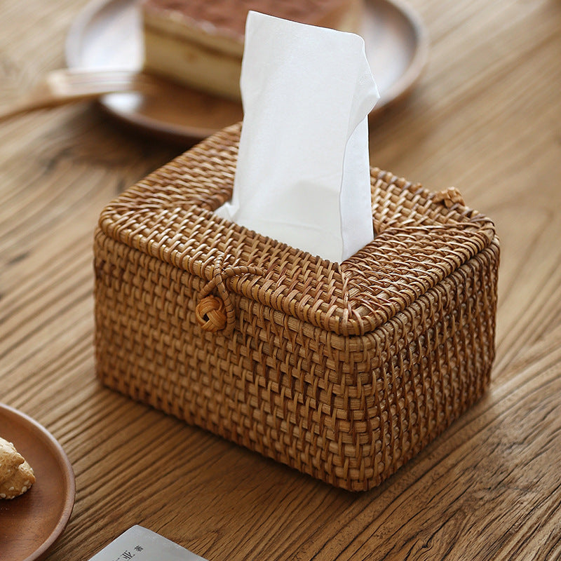 Handmade Rattan Tissue Box | Elegant Home Accessory