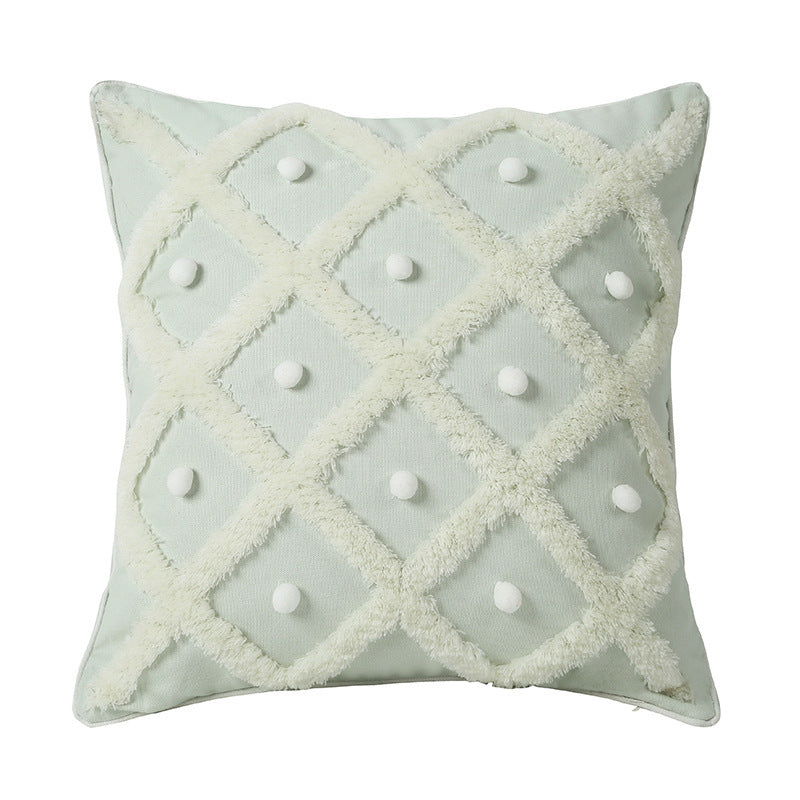 Creative Home Ball Pillow - Tufted Moroccan Cushion, Elegant Decorative Pillow Case