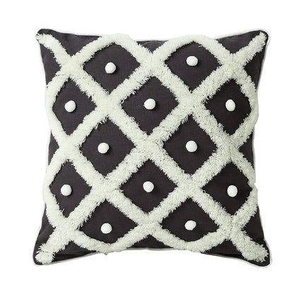Creative Home Ball Pillow - Tufted Moroccan Cushion, Elegant Decorative Pillow Case