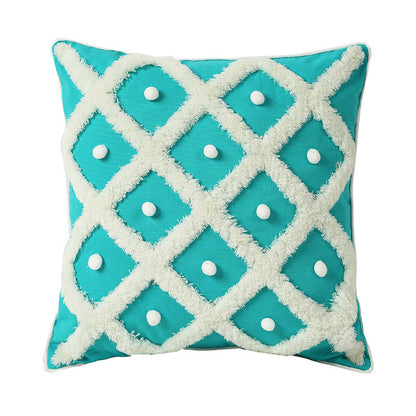 Creative Home Ball Pillow - Tufted Moroccan Cushion, Elegant Decorative Pillow Case