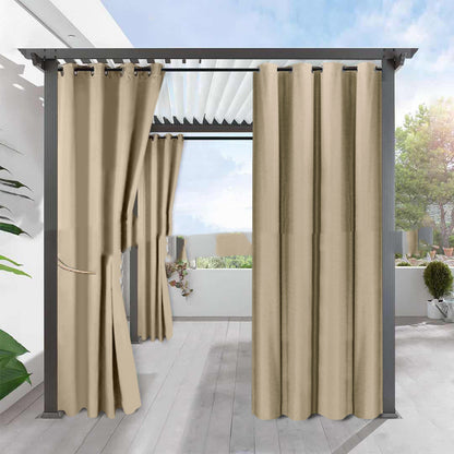 Full Blackout Solid Color Curtain - Fine Linen for Waterproofing & Heat Insulation