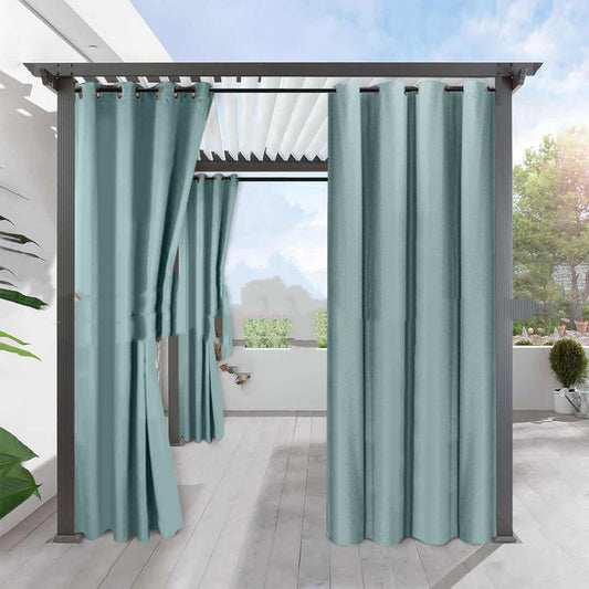 Full Blackout Solid Color Curtain - Fine Linen for Waterproofing & Heat Insulation