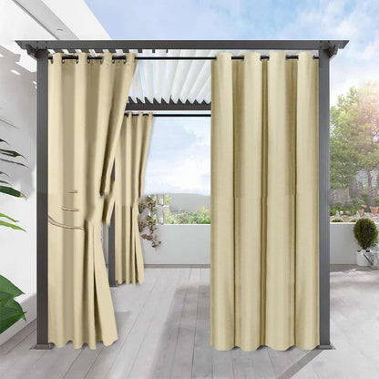 Full Blackout Solid Color Curtain - Fine Linen for Waterproofing & Heat Insulation