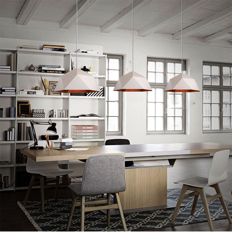 "Colorful Geometric Hanging Lamps | Creative Lighting for Modern Spaces