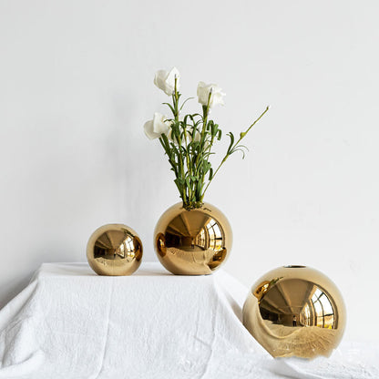 Electroplated Ceramic Gold Vase | Home Decor