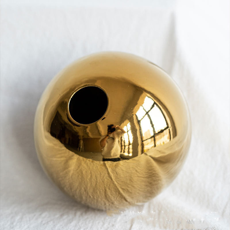 Electroplated Ceramic Gold Vase | Home Decor