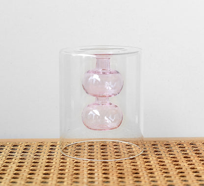 Gourd-Shaped Retro Stained Glass Hydroponic Vase