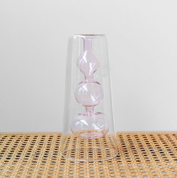 Gourd-Shaped Retro Stained Glass Hydroponic Vase