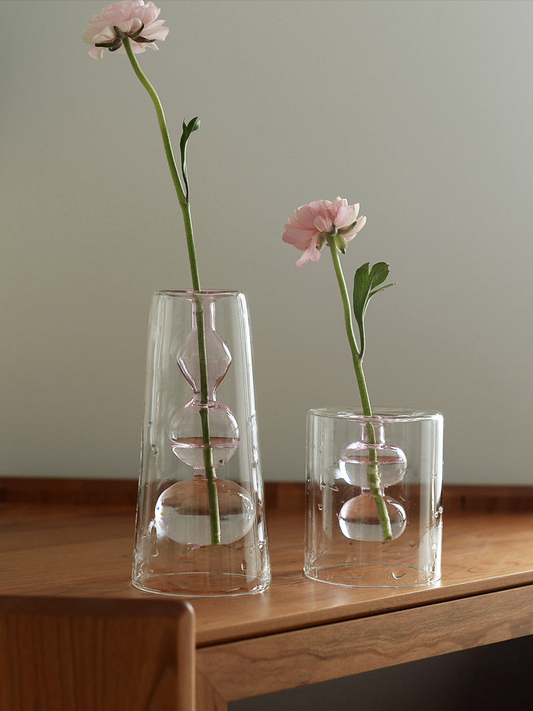 Gourd-Shaped Retro Stained Glass Hydroponic Vase