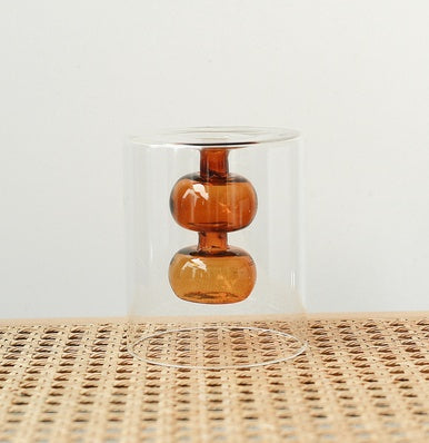Gourd-Shaped Retro Stained Glass Hydroponic Vase
